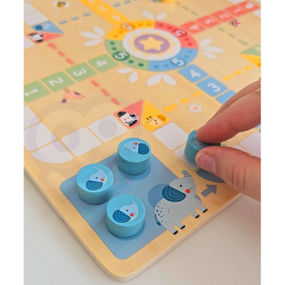 TOOKY TOY Logic Board Games 2 in 1 Ludo Ludo + Free the Animals