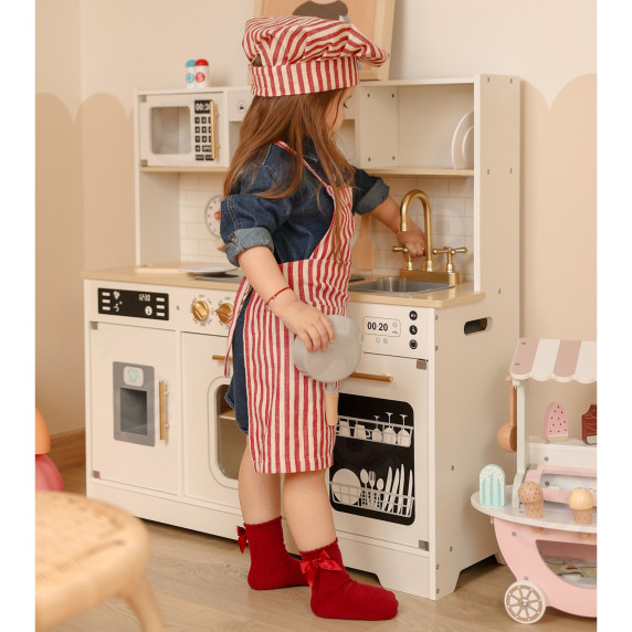 TOOKY TOY Large Wooden Multifunctional Modern Kitchen Accessories