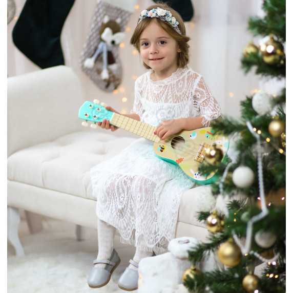 TOOKY TOY Wooden Ukulele Guitar for Children 3+
