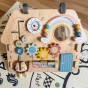 TOOKY TOY Large Wooden Manipulative Board House - Activity Center