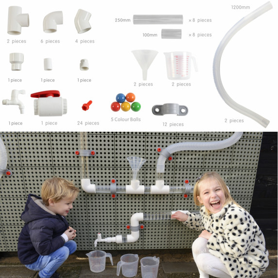 MASTERKIDZ STEM Board Pipe System 80 Pieces