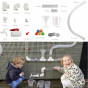 MASTERKIDZ STEM Board Pipe System 80 Pieces