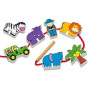 VIGA Wooden Threading Machine Intertwining Blocks Safari ZOO