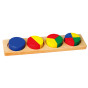 VIGA Wooden Puzzle Mathematical Fractions 10 Montessori Blocks