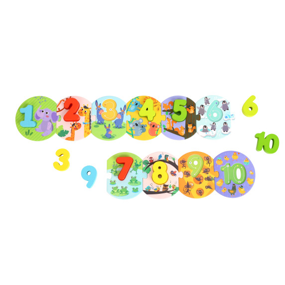 TOOKY TOY Educational Puzzle Montessori Learning to Count