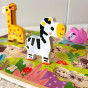 TOOKY TOY Wooden Montessori Puzzle Zoo Safari Animals Match Shapes