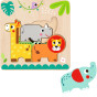 TOOKY TPY Wooden Montessori Puzzle Multilayer Board Forest Animals 7 pcs.