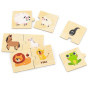 VIGA Wooden Puzzle Small and Large Animals