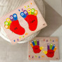 TOOKY TOY Educational Wooden Foot Puzzle Learning Counting and Colors