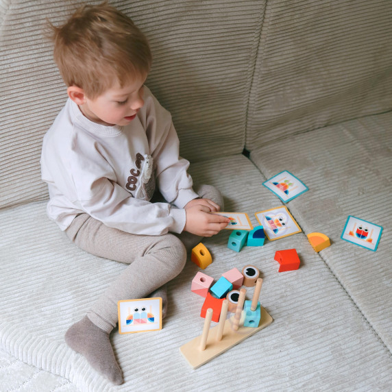 TOOKY TOY Creative Wooden 3D Space Blocks Crab