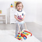 TOOKY TOY Wooden Walker Pusher for Children + Blocks 23 pcs.