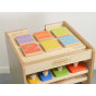 MASTERKIDZ Cabinet for storing educational boards and games 10 pieces with wheels