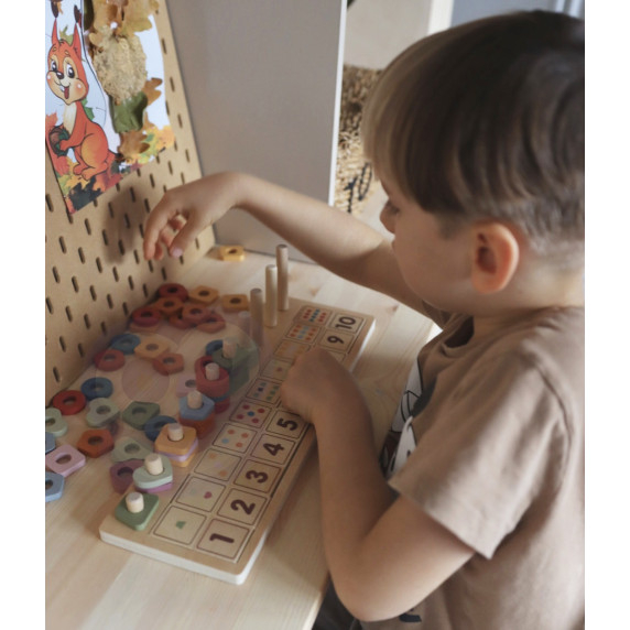 VIGA PolarB Wooden Abacus Montessori Number Sorter