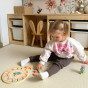 TOOKY TOY Wooden Clock Educational Toy Learning Time Shapes