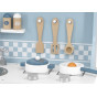 VIGA PolarB Wooden Kitchen with Accessories Silver - Blue