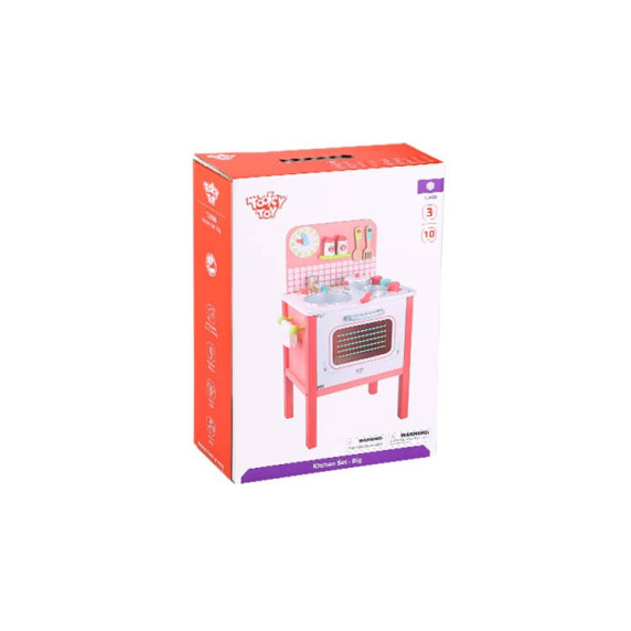 TOOKY TOY Wooden Children's Kitchen with Accessories