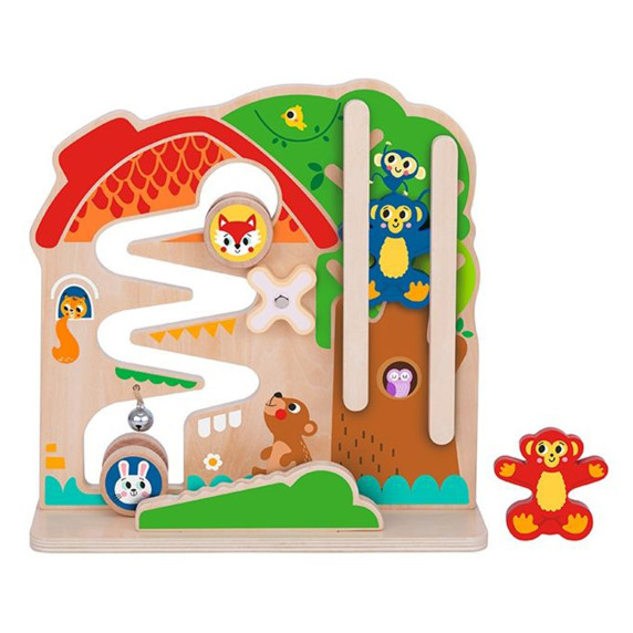 TOOKY TOY Wooden Montessori Manipulative Board Labyrinth