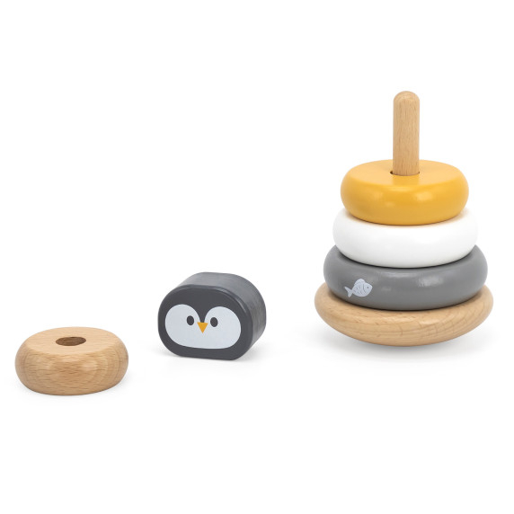 VIGA PolarB Wooden Educational Pyramid - Penguin