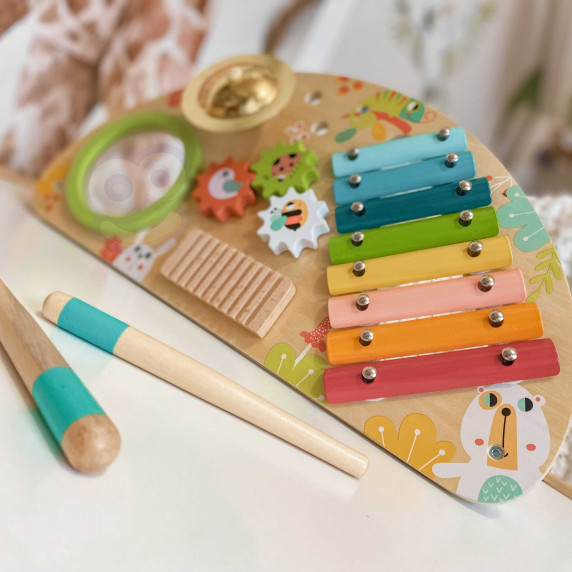TOOKY TOY Multifunctional Instrument Music Center Xylophone Gears Grater Drum Cymbal Chopsticks
