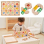 VIGA Wooden Acrylic Light Blocks Construction 66 pcs 18m+