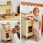 TOOKY TOY Wooden Beige Kitchen with Accessories