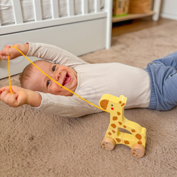 TOOKY TOY Wooden Pull-along Giraffe