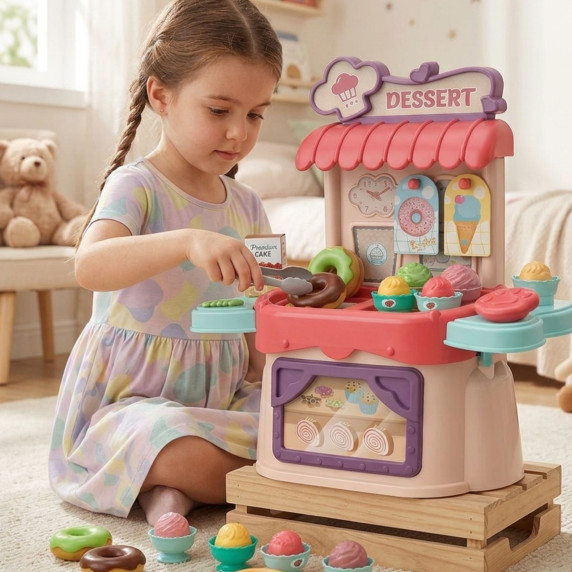 WOOPIE Ice Cream Parlor Confectionery Suitcase Backpack Ice Cream Shop 3in1 Set 25 pcs.