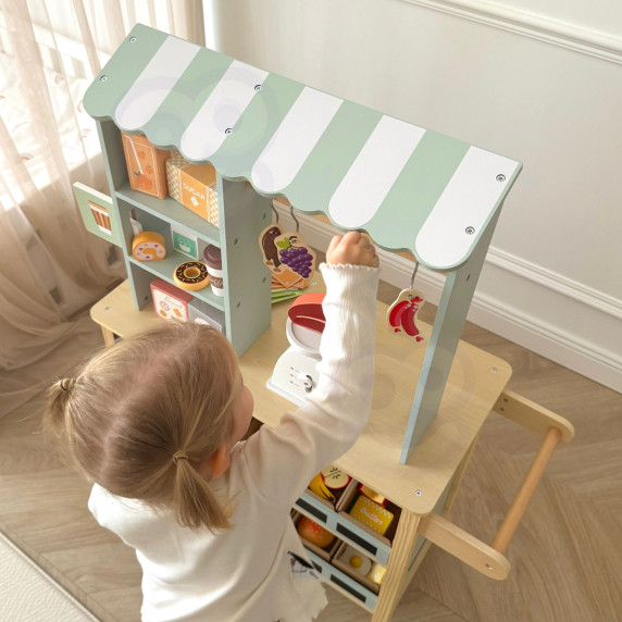 WOOPIE GREEN Large Multifunctional 5-in-1 Shop Stall Supermarket Restaurant Cafe Kitchen 73 pieces