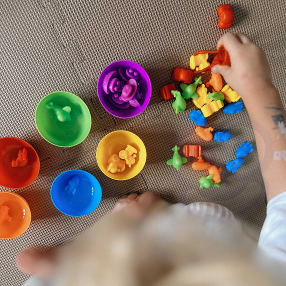 WOOPIE Montessori Educational Game Color Sorter Animals 44 pcs.
