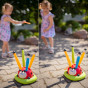 WOOPIE 3-in-1 Arcade Game Rocket Launcher Jump Rope Throw at the Target Ladybug