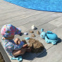 WOOPIE GREEN 2-in-1 Sand and Bath Set Blue Turtle 8 pcs. BIODEGRADABLE ORGANIC MATERIAL