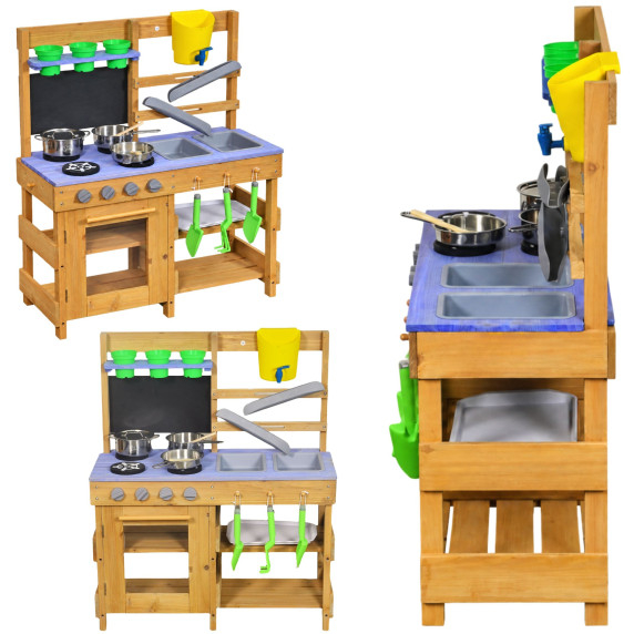 WOOPIE Wooden Mud Kitchen Oven Sinks Waterways