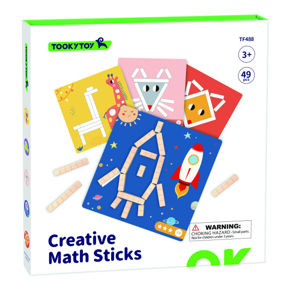TOOKY TOY Puzzle Logic Game Puzzles Magnetic Blocks for Children 49 pcs.