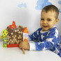 TOOKY TOY Arcade Game Falling Hen Wooden Farm