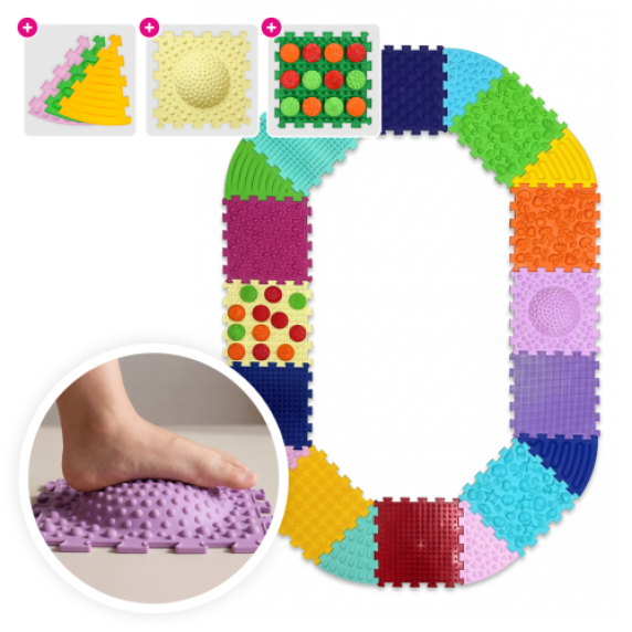 Ortek "Multi Mix" ortopediska massagemattor (12 + 8 + 12 st.)