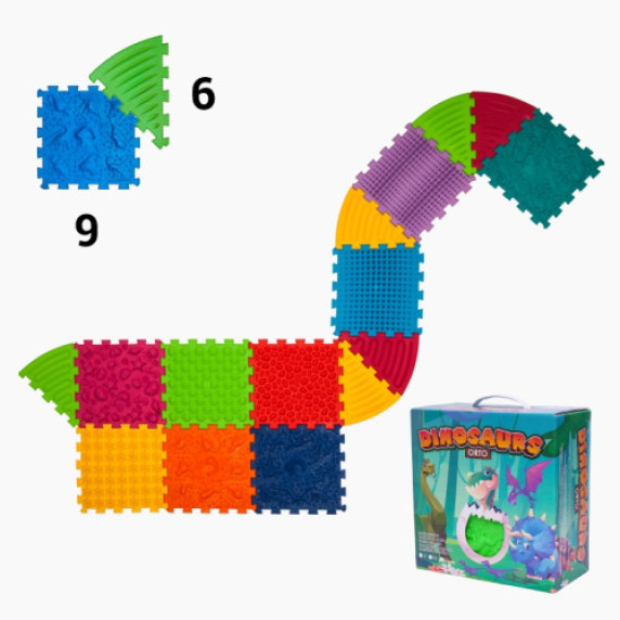 Ortek "Dinosaurused" ortopeedilised puslematid (9 + 6 tk)