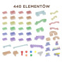 MASTERKIDZ Ball Track Construction Set STEM Board 440 pieces