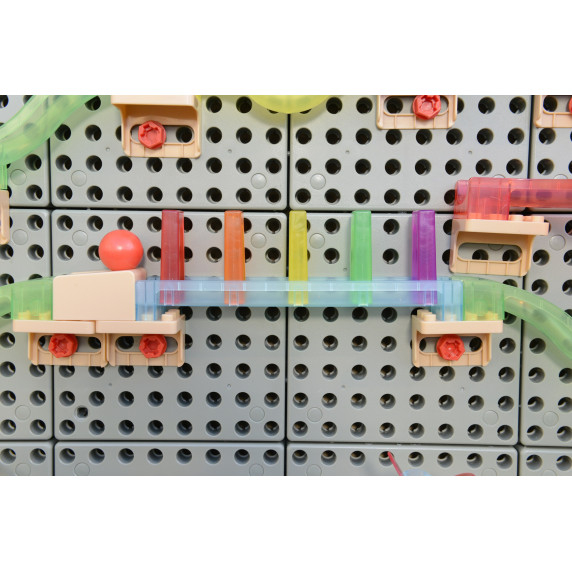 MASTERKIDZ Ball Track Construction Set STEM Board 440 pieces
