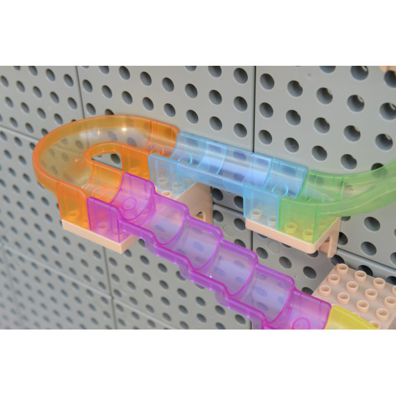 MASTERKIDZ Ball Track Construction Set STEM Board 440 pieces