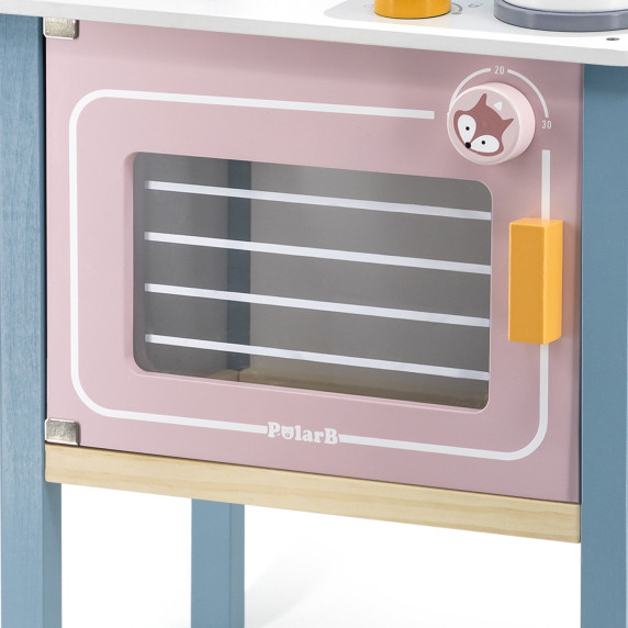 VIGA Wooden kitchen for children with accessories