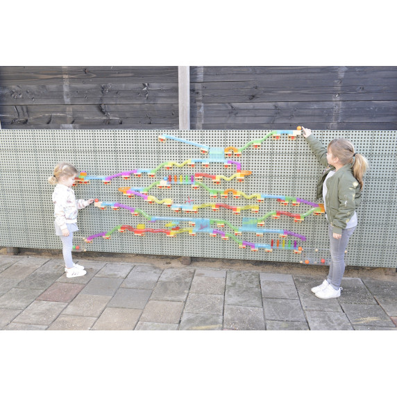 MASTERKIDZ Ball Track Construction Set STEM Board 120 pieces