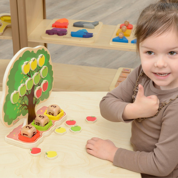 MASTERKIDZ Wooden Apple Tree - Learning to Count