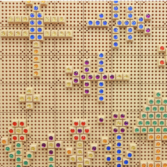 MASTERKIDZ Acrylic Colored Diamonds for STEM Science Board 72 Pieces