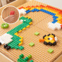 MASTERKIDZ Wooden Educational Table + STEM WALL ACCESSORIES + 135 Blocks