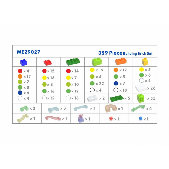 MASTERKIDZ STEM Ball Track Construction Block Set 359 pcs.