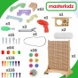 MASTERKIDZ Freestanding STEM Creative Learning Board 125 x 86 + Accessories Set