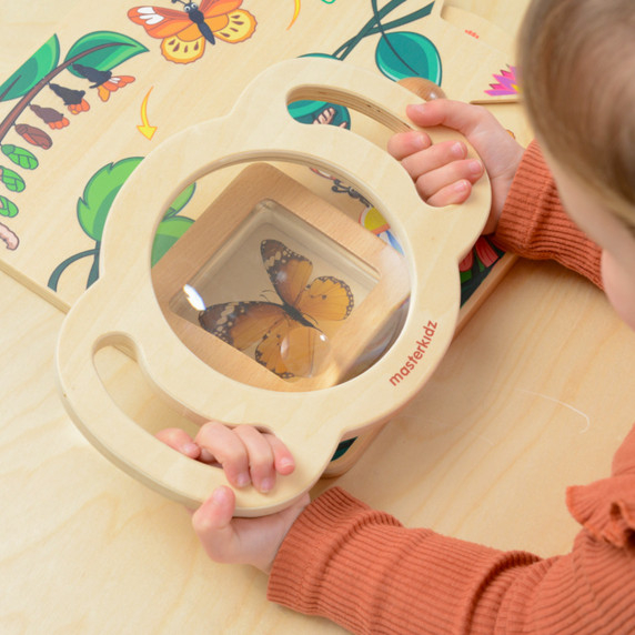 MASTERKIDZ Large Wooden Discovery Magnifying Glass