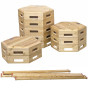 CLASSIC WORLD EDU Wooden Track Balance Beam XXL Motor Activity Track