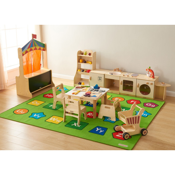 MASTERKIDZ Wooden Puppet Theatre Shop Stall