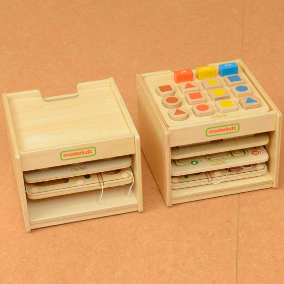 MASTERDKIZ Small Cabinet for Storage of Handy Educational Boards for 3 Boards